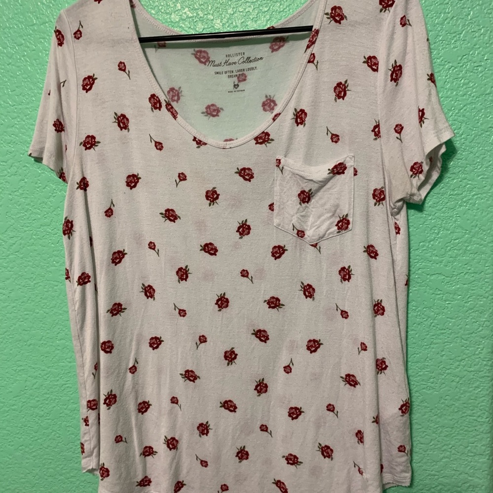 This is a cute blue and white striped shirt